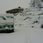 snow coverd HRTC bus