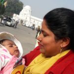 delhi mla with her 2 months child